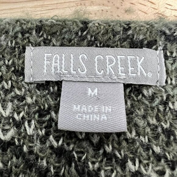 Falls Creek Womens V-Neck Multicolor Camo Print Long Sleeve Sweater Medium - Picture 7 of 8